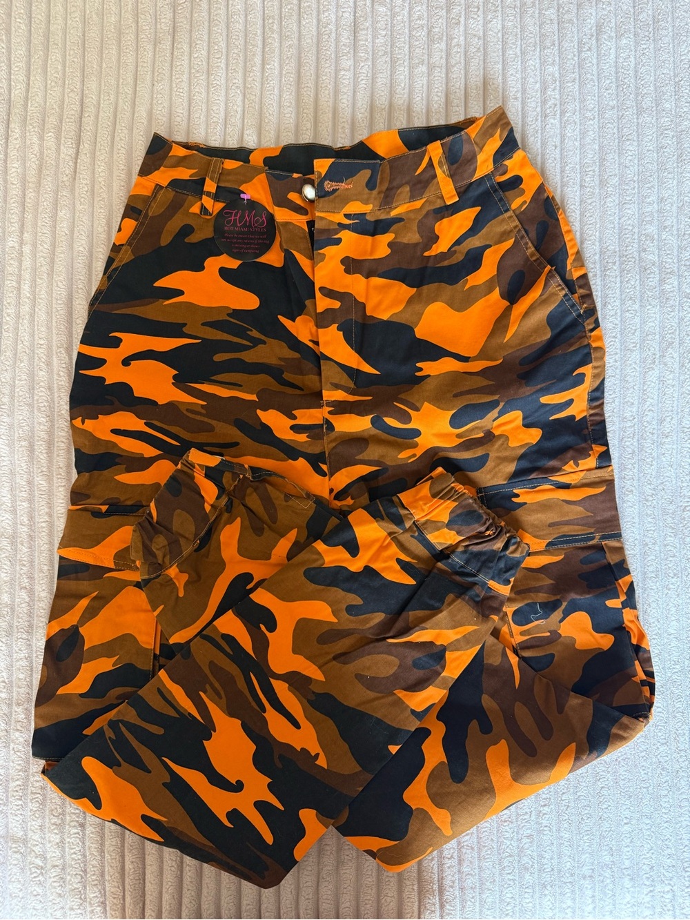 Orange & Black Camo Pants